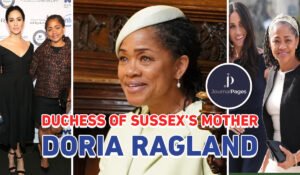 Doria Ragland smiling at royal wedding ceremony